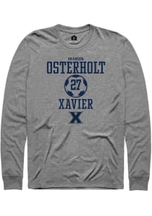 Brandon Osterholt  Xavier Musketeers Graphite Rally NIL Sport Icon Long Sleeve T Shirt