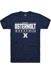 Brandon Osterholt  Xavier Musketeers Navy Blue Rally NIL Stacked Box Short Sleeve T Shirt