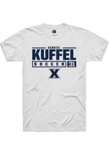 Gabriel Kuffel  Xavier Musketeers White Rally NIL Stacked Box Short Sleeve T Shirt