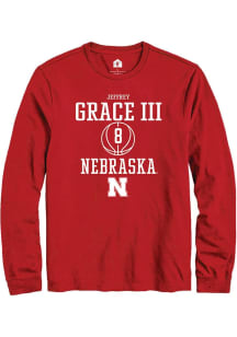 Jeffrey Grace III Rally Mens Red Nebraska Cornhuskers NIL Sport Icon Tee