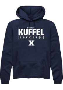 Gabriel Kuffel  Rally Xavier Musketeers Mens Navy Blue NIL Stacked Box Long Sleeve Hoodie