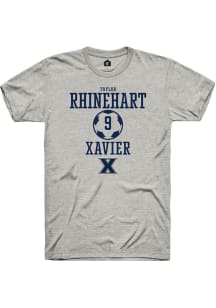 Taylor Rhinehart  Xavier Musketeers Ash Rally NIL Sport Icon Short Sleeve T Shirt