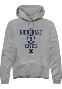 Taylor Rhinehart  Rally Xavier Musketeers Mens Graphite NIL Sport Icon Long Sleeve Hoodie