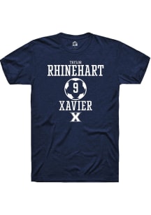 Taylor Rhinehart  Xavier Musketeers Navy Blue Rally NIL Sport Icon Short Sleeve T Shirt