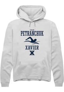 Caleb Petranchuk  Rally Xavier Musketeers Mens White NIL Sport Icon Long Sleeve Hoodie