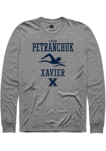 Caleb Petranchuk  Xavier Musketeers Graphite Rally NIL Sport Icon Long Sleeve T Shirt