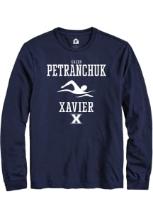 Caleb Petranchuk  Xavier Musketeers Navy Blue Rally NIL Sport Icon Long Sleeve T Shirt