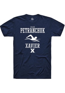 Caleb Petranchuk  Xavier Musketeers Navy Blue Rally NIL Sport Icon Short Sleeve T Shirt