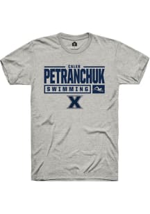 Caleb Petranchuk  Xavier Musketeers Ash Rally NIL Stacked Box Short Sleeve T Shirt