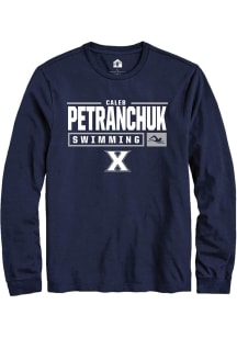 Caleb Petranchuk  Xavier Musketeers Navy Blue Rally NIL Stacked Box Long Sleeve T Shirt