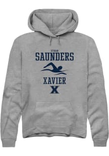 Ethan Saunders  Rally Xavier Musketeers Mens Graphite NIL Sport Icon Long Sleeve Hoodie