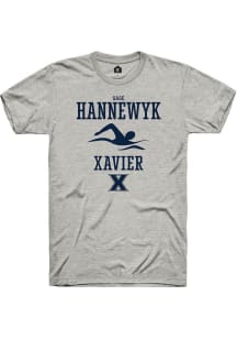 Gage Hannewyk  Xavier Musketeers Ash Rally NIL Sport Icon Short Sleeve T Shirt