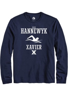 Gage Hannewyk  Xavier Musketeers Navy Blue Rally NIL Sport Icon Long Sleeve T Shirt