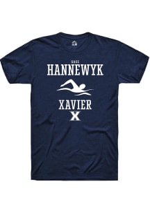 Gage Hannewyk  Xavier Musketeers Navy Blue Rally NIL Sport Icon Short Sleeve T Shirt