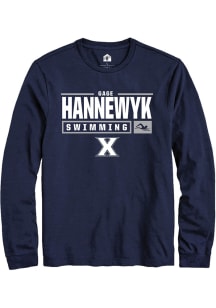 Gage Hannewyk  Xavier Musketeers Navy Blue Rally NIL Stacked Box Long Sleeve T Shirt