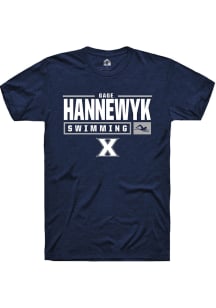 Gage Hannewyk  Xavier Musketeers Navy Blue Rally NIL Stacked Box Short Sleeve T Shirt