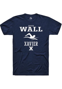 Nathan Wall  Xavier Musketeers Navy Blue Rally NIL Sport Icon Short Sleeve T Shirt