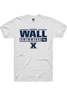 Nathan Wall  Xavier Musketeers White Rally NIL Stacked Box Short Sleeve T Shirt