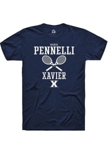 Marco Pennelli  Xavier Musketeers Navy Blue Rally NIL Sport Icon Short Sleeve T Shirt