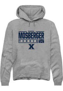 Pascal Mosberger  Rally Xavier Musketeers Mens Graphite NIL Stacked Box Long Sleeve Hoodie