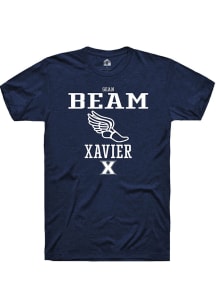 Sean Beam  Xavier Musketeers Navy Blue Rally NIL Sport Icon Short Sleeve T Shirt