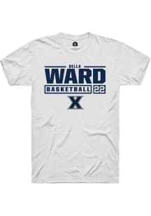 Bella Ward  Xavier Musketeers White Rally NIL Stacked Box Short Sleeve T Shirt