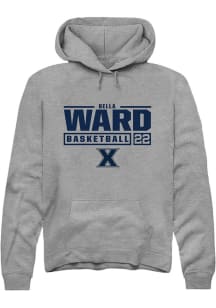 Bella Ward  Rally Xavier Musketeers Mens Graphite NIL Stacked Box Long Sleeve Hoodie