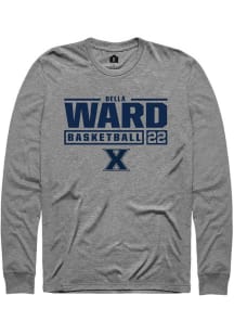 Bella Ward  Xavier Musketeers Graphite Rally NIL Stacked Box Long Sleeve T Shirt