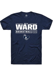 Bella Ward  Xavier Musketeers Navy Blue Rally NIL Stacked Box Short Sleeve T Shirt