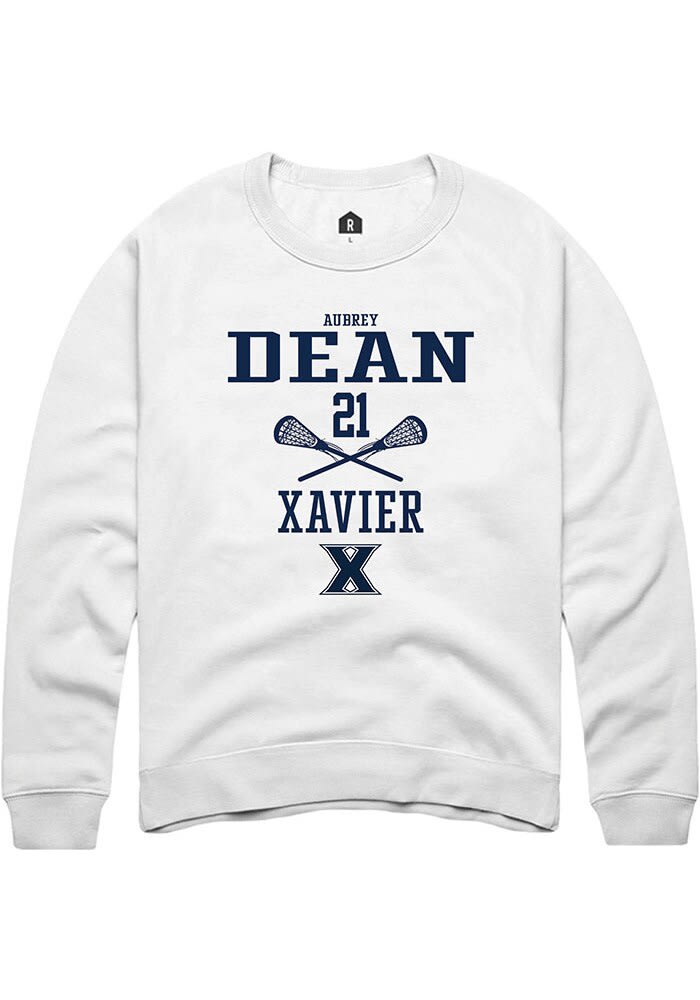 Aubrey Dean Rally Xavier Musketeers Mens NIL Sport Icon Long Sleeve Crew Sweatshirt