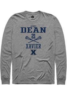 Aubrey Dean  Xavier Musketeers Graphite Rally NIL Sport Icon Long Sleeve T Shirt