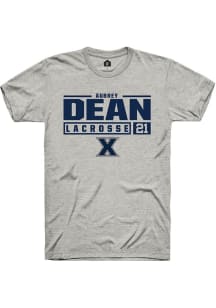 Aubrey Dean  Xavier Musketeers Ash Rally NIL Stacked Box Short Sleeve T Shirt