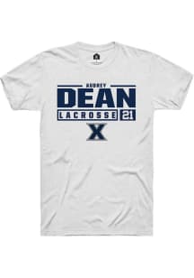 Aubrey Dean  Xavier Musketeers White Rally NIL Stacked Box Short Sleeve T Shirt