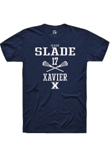 Claire Slade  Xavier Musketeers Navy Blue Rally NIL Sport Icon Short Sleeve T Shirt