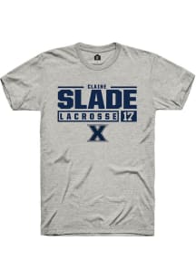 Claire Slade  Xavier Musketeers Ash Rally NIL Stacked Box Short Sleeve T Shirt