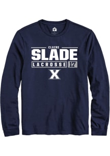 Claire Slade  Xavier Musketeers Navy Blue Rally NIL Stacked Box Long Sleeve T Shirt