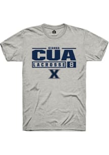 Gianna Cua  Xavier Musketeers Ash Rally NIL Stacked Box Short Sleeve T Shirt