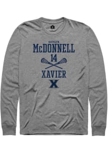 Katelyn McDonnell  Xavier Musketeers Graphite Rally NIL Sport Icon Long Sleeve T Shirt