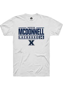 Katelyn McDonnell  Xavier Musketeers White Rally NIL Stacked Box Short Sleeve T Shirt