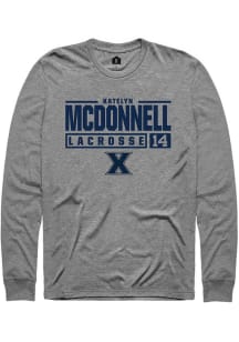 Katelyn McDonnell  Xavier Musketeers Graphite Rally NIL Stacked Box Long Sleeve T Shirt