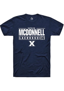 Katelyn McDonnell  Xavier Musketeers Navy Blue Rally NIL Stacked Box Short Sleeve T Shirt