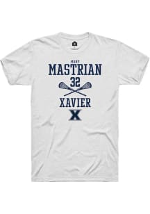 Mary Mastrian  Xavier Musketeers White Rally NIL Sport Icon Short Sleeve T Shirt