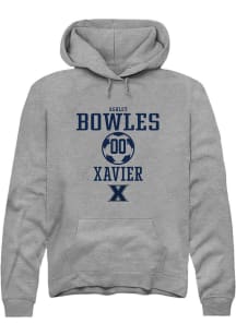 Ashley Bowles  Rally Xavier Musketeers Mens Graphite NIL Sport Icon Long Sleeve Hoodie