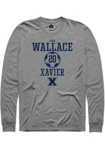 Izzie Wallace  Xavier Musketeers Graphite Rally NIL Sport Icon Long Sleeve T Shirt