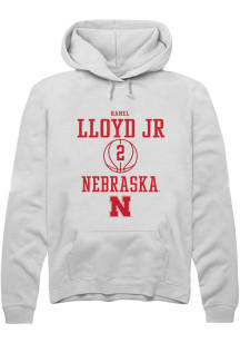 Ramel Lloyd Jr.  Rally Nebraska Cornhuskers Mens White NIL Sport Icon Long Sleeve Hoodie
