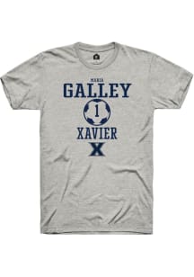 Maria Galley  Xavier Musketeers Ash Rally NIL Sport Icon Short Sleeve T Shirt