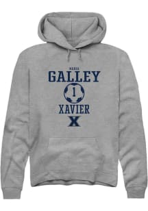 Maria Galley  Rally Xavier Musketeers Mens Graphite NIL Sport Icon Long Sleeve Hoodie