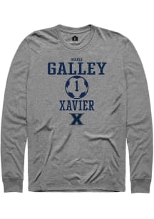 Maria Galley  Xavier Musketeers Graphite Rally NIL Sport Icon Long Sleeve T Shirt