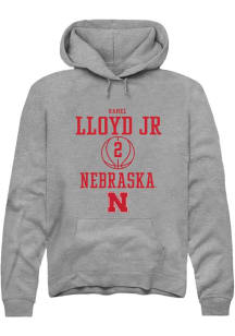 Ramel Lloyd Jr.  Rally Nebraska Cornhuskers Mens Grey NIL Sport Icon Long Sleeve Hoodie