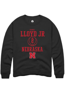 Ramel Lloyd Jr.  Rally Nebraska Cornhuskers Mens Black NIL Sport Icon Long Sleeve Crew Sweatshirt